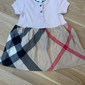 Burberry Pink Dress with Plaid Accents